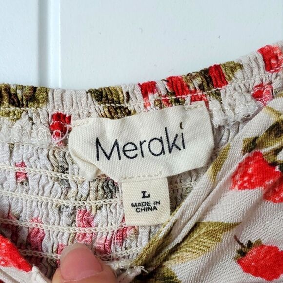 Meraki Women’s Raspberry Crop Top, size Large - Picture 2 of 5